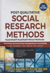 Image of Post-Qualitative Social Research Methods: Kuantitatif-kualitatif-mixed methods